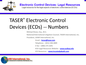 Brave - Numbers Presentation - Electronic Control Devices: Legal