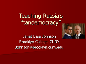 Russia Tandemocracy ppt