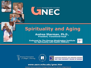 GNEC - Spirituality and Aging - Hartford Institute for Geriatric Nursing