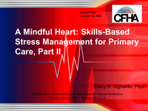 Healthy Heart: Skills-Based Stress Management for Primary Care
