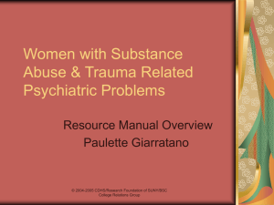 Women with Mental Health, Substance Use Disorders, & Trauma