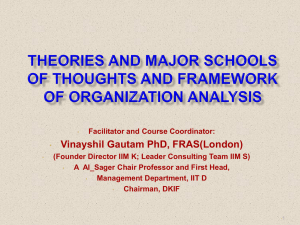 Emergence of Organisation Theories