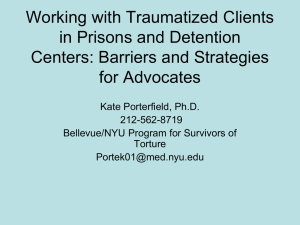 Interviewing Survivors of Torture In a Legal Context: Barriers and