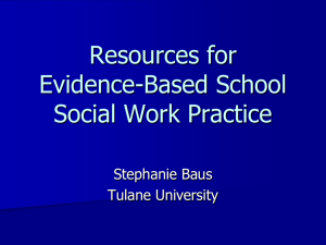 Evidence-Based Resources for School Social Workers