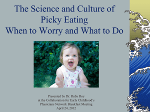 The Feeding of Toddlers - Collaboration for Early Childhood