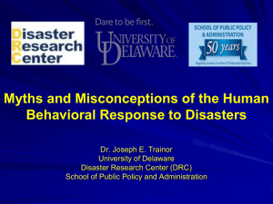 The Disaster Research Center (DRC)