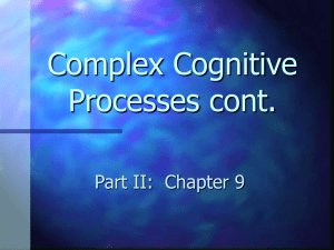 Complex Cognitive Processes