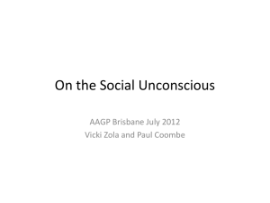 On the Social Unconscious - Australian Association of Group