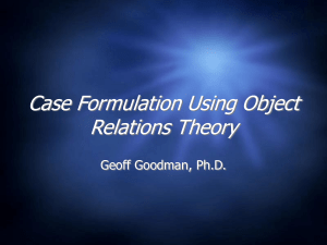 Case Formulation Using Object Relations Theory
