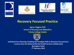Recovery Focused Practice - Mental Health Commission