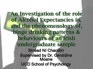 An Investigation of the role of Alcohol Expectancies in