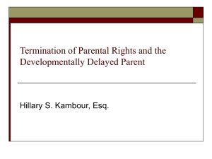 Termination of Parental Rights and the Developmentally Delayed