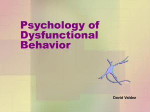 Psychology of Dysfunctional Behavior