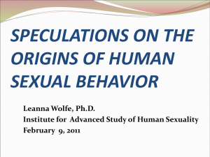 Speculations on the Origins of Human Sexuality