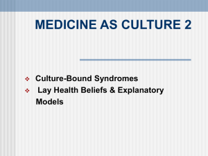 What are Culture Bound Syndromes?