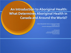 An Introduction to Aboriginal Health