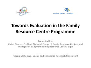 Towards Evaluation in Family Resource Centre Programmes