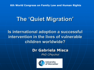 Quiet Migration - the World Congress on Family Law and Children`s