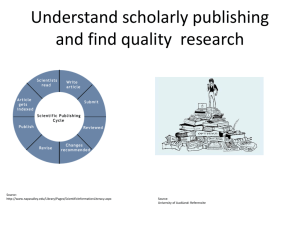 Understand scholarly literature and find quality research articles