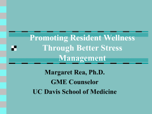 Promoting Stress management by residents