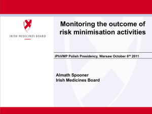 Risk Minimisation Activities