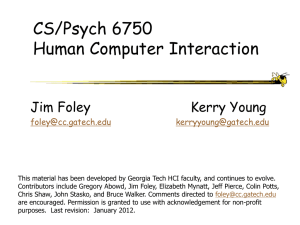 CS 6750 Human Computer Interaction