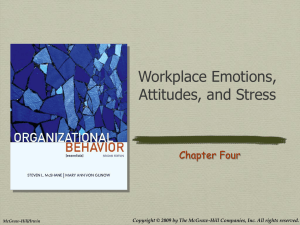 Workplace Emotions, Attitudes, and Stress