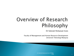 Overview of Research Methodology and Philosophy