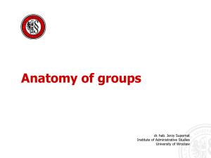 Anatomy of groups