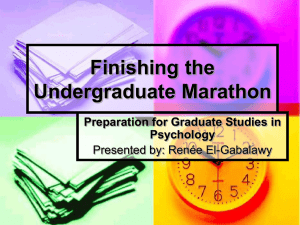 Finishing the Undergraduate Marathon