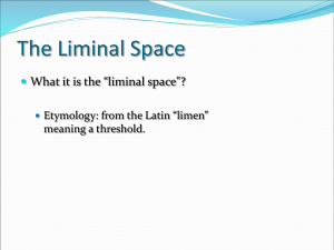 The Liminal Space - Marianne Fry Lectures