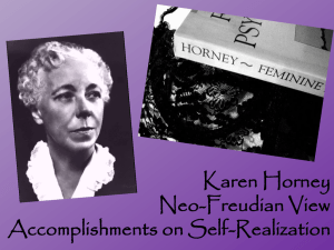 Karen Horney and her Neo-Freudian View