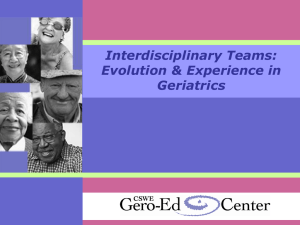 Interdisciplinary Teamwork - PowerPoint Slides