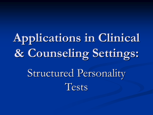 Applications in Clinical & Counseling Settings: