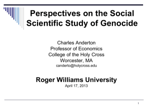 Roger Williams University Genocide Presentation
