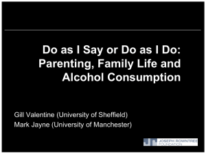 Alcohol consumption and family life