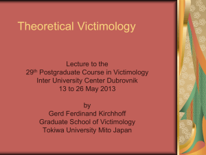 Theoretical Victimology Do 23 Mai 2013
