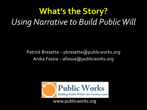 Session III PowerPoint–Narrative and Storytelling