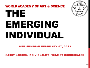 The Emerging Individual - World Academy of Art and Science
