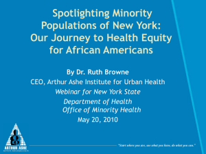 to webinar on health disparities