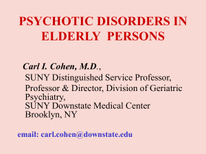 psychotic disorders in elderly persons