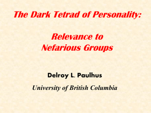 Paulhus.DRDC.talk - University of British Columbia