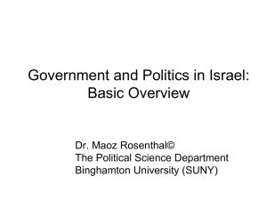 Israeli Political System: Basic Overview