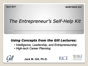 Jack Gill`s Entrepreneur Self-Help Kit