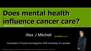 Does mental health influence cancer care? - Psycho