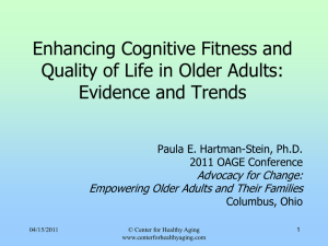 Foundations of cognitive fitness