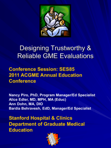 Designing GME Evaluations