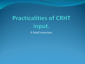 When to refer to CRHT