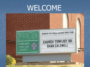 Church Conflict 101