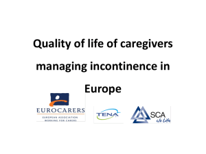 Quality of life of caregivers managing incontinence in